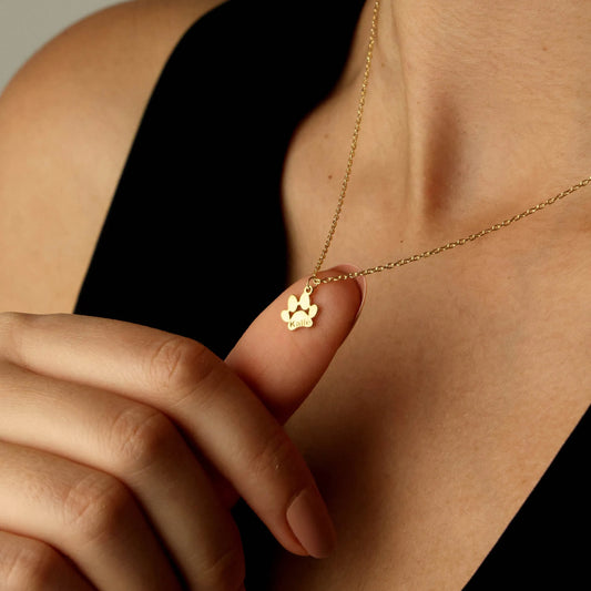 Персонализирано колие с форма на лапичка