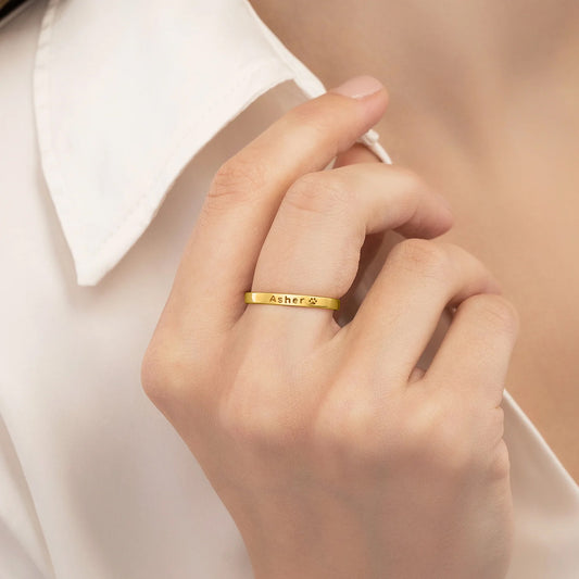 Персонализиран пръстен с име на домашен любимец