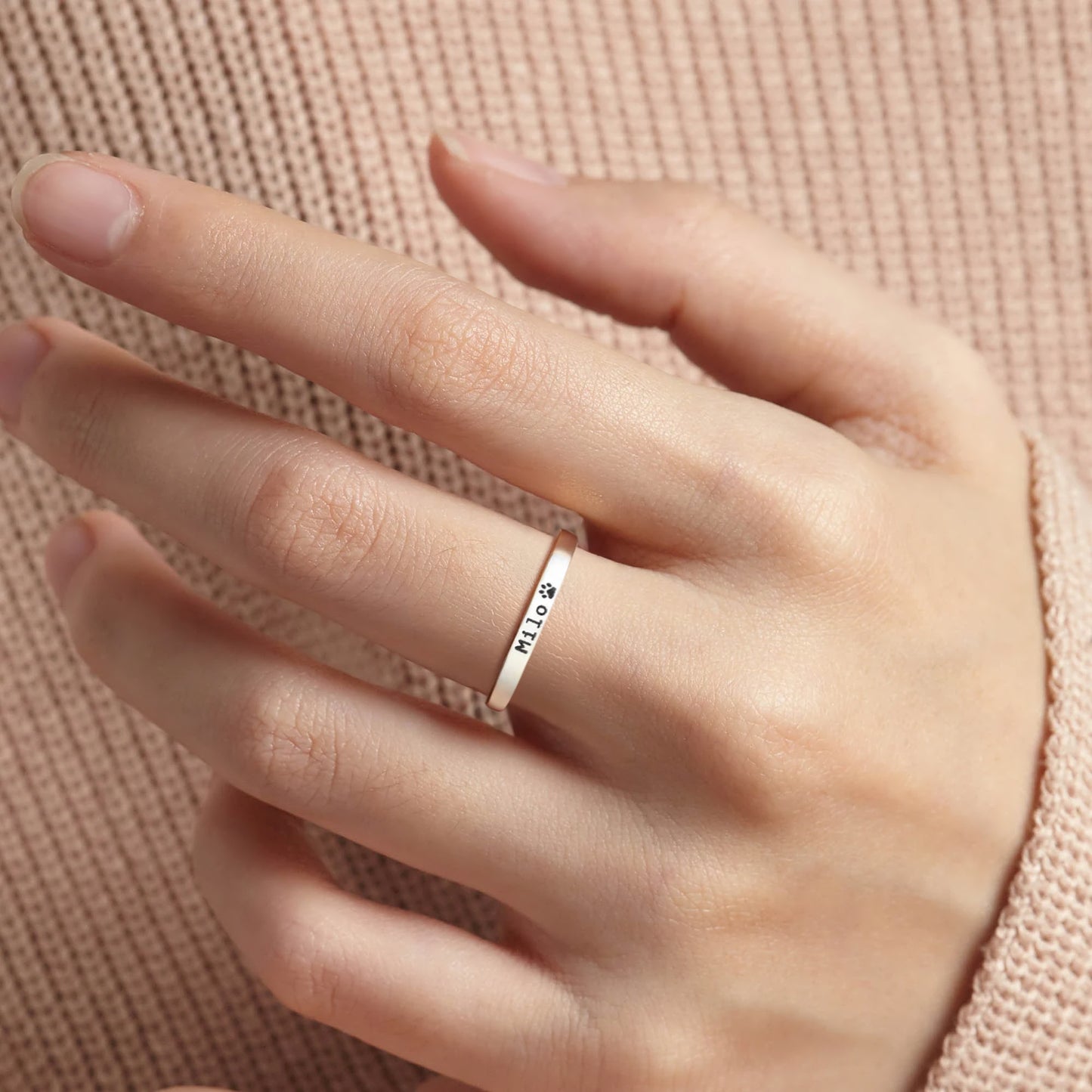 Персонализиран пръстен с име на домашен любимец
