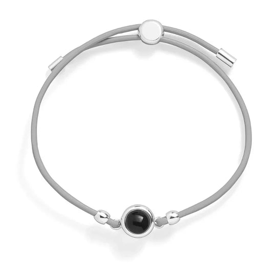 Персонализирана кожена гривна със снимка