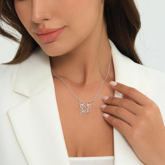 Персонализирано колие с име на котка