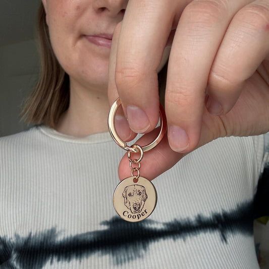 Персонализиран ключодържател с лице на домашен любимец